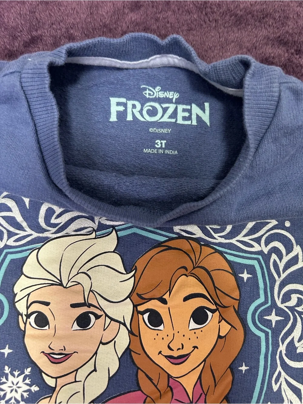 Disney Frozen Light Blue Snowflake Sweater Set